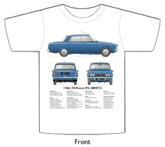 Rover P6 2000TC 1966-70 T-shirt Front